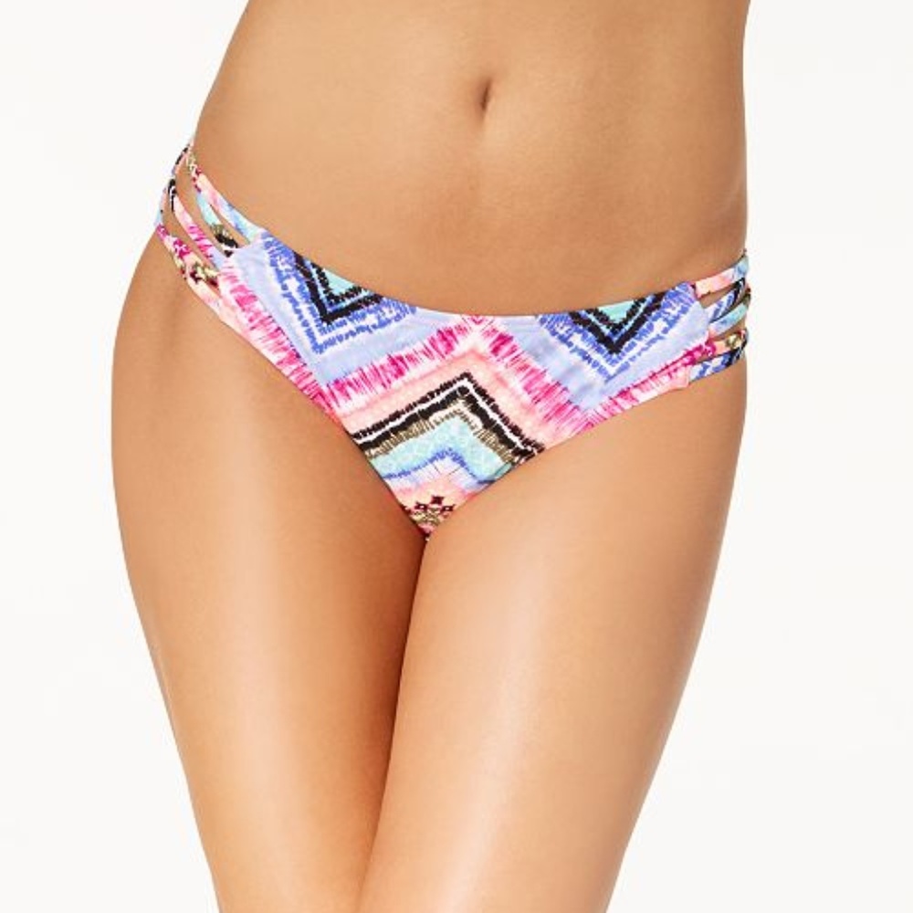 Under the Sun Printed Strappy Swim Bottom